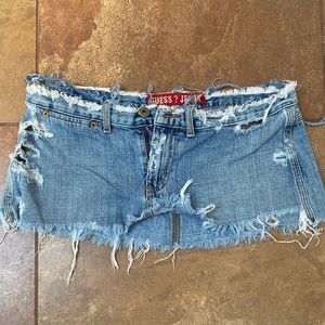 Guess distressed mini skirt